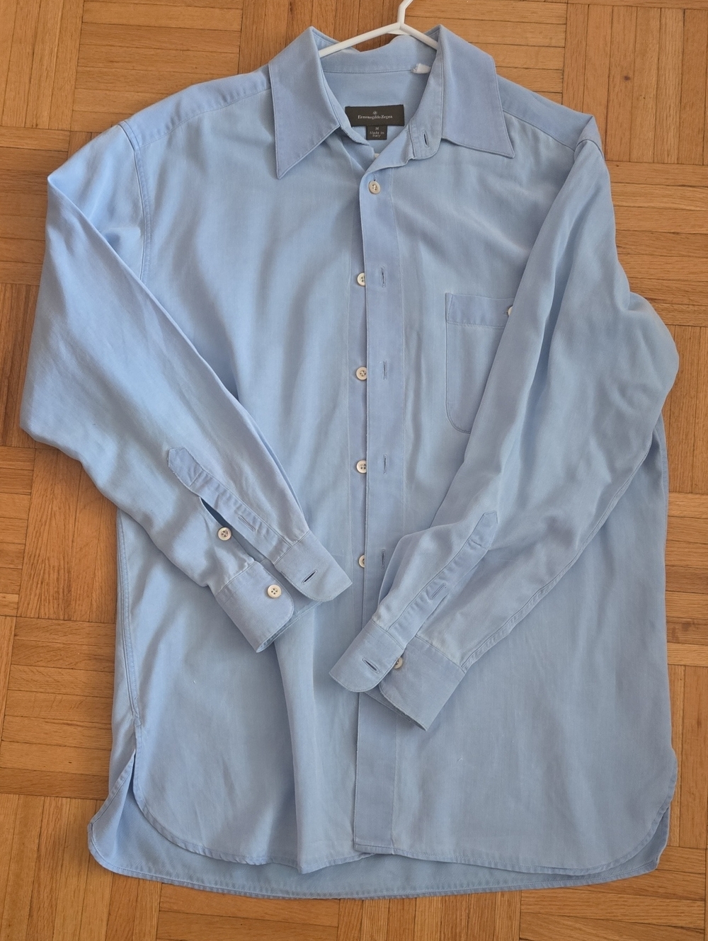 Ermenegildo Zegna Men's Light Blue Dress Shirt